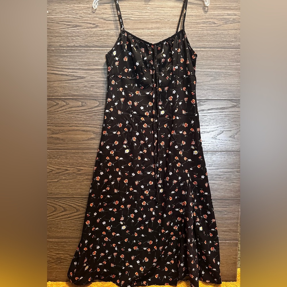 SHEIN Black Floral Maxi Dress